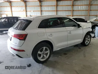 2025 Audi Q5 Premium with VIN WA1ABAFY5S2043719, listed as a Copart auction lot 57621145 with Not provided miles and Salvage title. Bid and sale history available at DreamBid. Image 3.