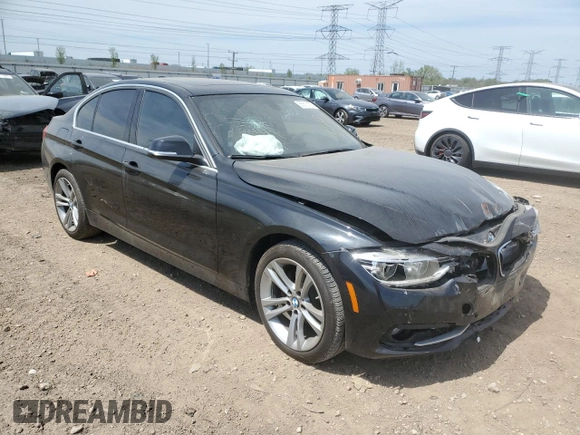 2017 BMW 3 Series 330i xDrive with VIN WBA8D9G52HNU58566, listed as a Copart auction lot 55513105 with Not provided miles and Salvage title. Bid and sale history available at DreamBid. Image 4.