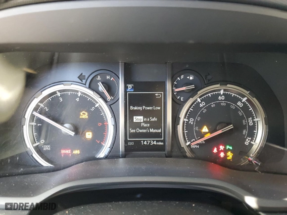 2020 Toyota 4Runner SR5 with VIN JTEBU5JR9L5757425, listed as a Copart auction lot 81050253 with 14,734 mi miles and Non Repairable. Bid and sale history available at carsss.com. Image 9.