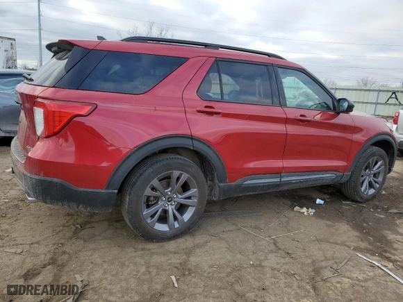 2023 Ford Explorer XLT with VIN 1FMSK8DH6PGB77683, listed as a Copart auction lot 49286305 with 25,634 mi miles and Clean Title. Bid and sale history available at carsss.com. Image 3.