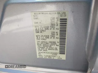 2020 Nissan Murano SV z VIN 5N1AZ2BJ3LN135407, wystawiony jako IAAI lot #41316924 z przebiegiem 83 656 mil mil oraz . Historia ofert i sprzedaży dostępna na DreamBid. Obrazek 9.