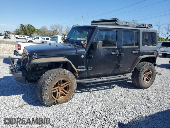 2014 Jeep Wrangler Unlimited Sport with VIN 1C4BJWDGXEL269693, listed as a Copart auction lot 46927895 with 105,691 mi miles and Salvage Title. Bid and sale history available at carsss.com. Image 1.