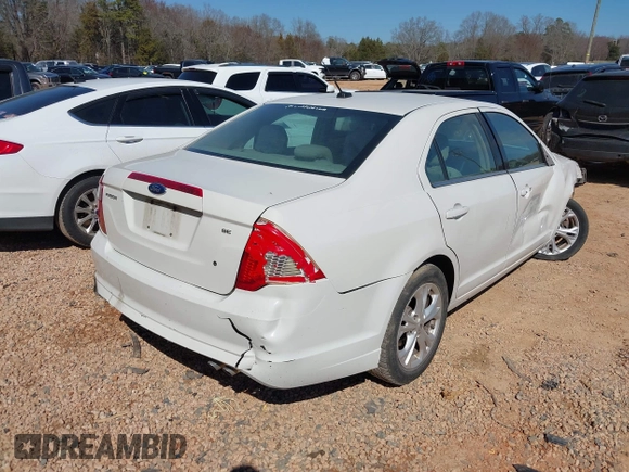 2012 Ford Fusion SE with VIN 3FAHP0HAXCR427773, listed as a IAAI auction lot 41640675 with 166,234 mi miles and . Bid and sale history available at carsss.com. Image 4.