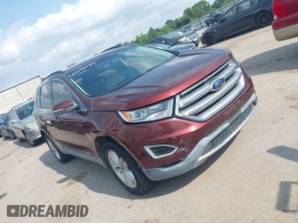 2015 Ford Edge SEL with VIN 2FMPK3J96FBC26148, listed as a IAAI auction lot 42096085 with 164,385 mi miles. Bid and sale history available at carsss.com. Image 1.