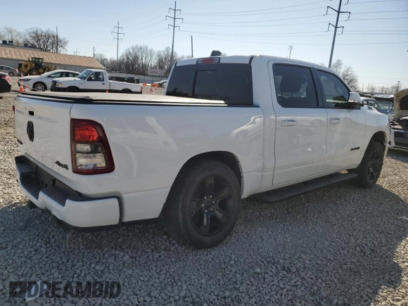 2020 Ram 1500 Big Horn with VIN 1C6SRFFT0LN412419, listed as a Copart auction lot 48117365 with 61,471 mi miles and Salvage Title. Bid and sale history available at carsss.com. Image 3.