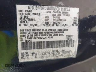 2003 Ford Explorer Sport Trac XLS с VIN 1FMZU77E83UA17756, выставлен на аукционе IAAI как лот 42738242 с пробегом 119 633 миль миль и . История ставок и продаж доступна на DreamBid. Изображение 9.