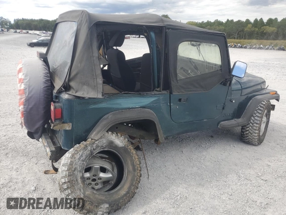 1995 Jeep Wrangler S with VIN 1J4FY19P6SP296140, listed as a Copart auction lot 72147134 with 182,049 mi miles and Salvage Title. Bid and sale history available at carsss.com. Image 3.