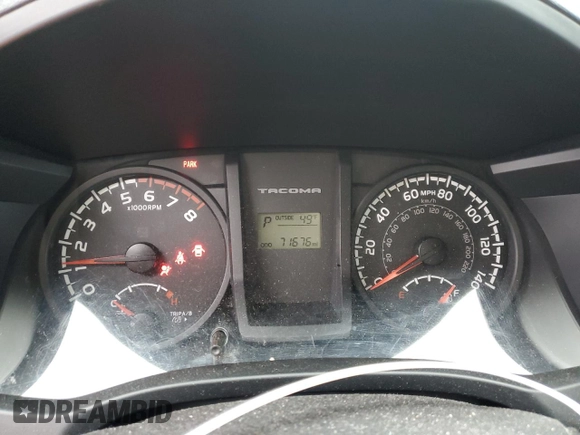 2016 Toyota Tacoma SR5 with VIN 5TFAX5GN2GX057719, listed as a Copart auction lot 83400384 with 71,676 mi miles and Salvage Title. Bid and sale history available at DreamBid. Image 9.