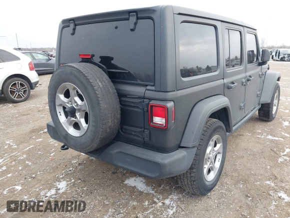 2021 Jeep Wrangler Unlimited Willys with VIN 1C4HJXDN7MW628767, listed as a IAAI auction lot 41270277 with 35,348 mi miles and . Bid and sale history available at DreamBid. Image 4.