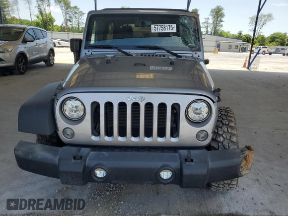 2017 Jeep Wrangler Unlimited Rubicon with VIN 1C4BJWFG4HL677477, listed as a Copart auction lot 57758175 with 89,584 mi miles and Salvage title. Bid and sale history available at DreamBid. Image 5.