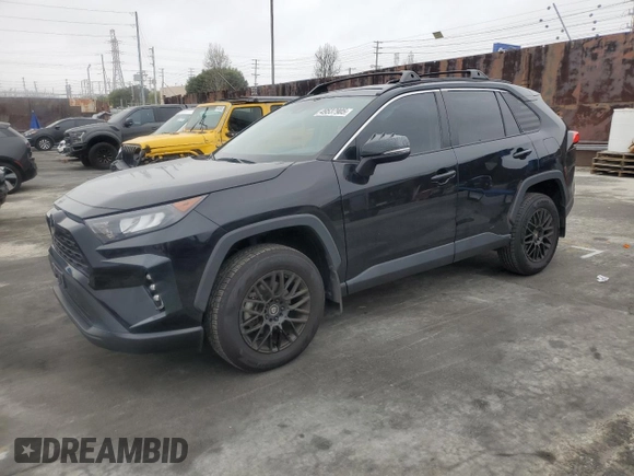 2021 Toyota RAV4 LE with VIN 2T3K1RFV6MW104779, listed as a Copart auction lot 49537905 with 45,461 mi miles and Salvage Title. Bid and sale history available at carsss.com. Image 1.
