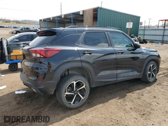2022 Chevrolet TrailBlazer RS with VIN KL79MUSL5NB117897, listed as a Copart auction lot 51326855 with 42,125 mi miles and Salvage Title. Bid and sale history available at DreamBid. Image 3.