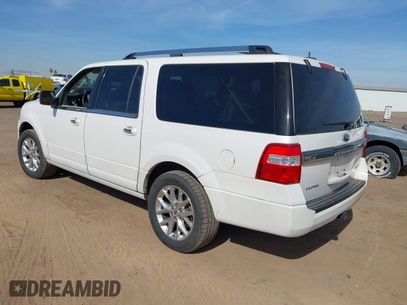 2015 Ford Expedition Max Limited with VIN 1FMJK1KT3FEF23726, listed as a IAAI auction lot 41626006 with 87,404 mi miles. Bid and sale history available at carsss.com. Image 3.