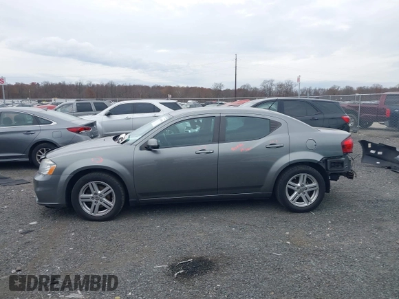 2013 Dodge Avenger SXT with VIN 1C3CDZCB6DN568480, listed as a IAAI auction lot 38104186 with 129,203 mi miles and . Bid and sale history available at DreamBid. Image 14.