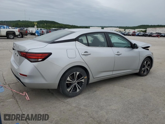 2022 Nissan Sentra SV with VIN 3N1AB8CV9NY290274, listed as a Copart auction lot 55827375 with 53,060 mi miles and Salvage Title. Bid and sale history available at DreamBid. Image 3.