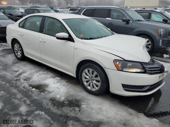 2013 Volkswagen Passat S w/Appearance with VIN 1VWAH7A32DC147937, listed as a Copart auction lot 45262975 with NaN miles and Salvage Title. Bid and sale history available at carsss.com. Image 4.