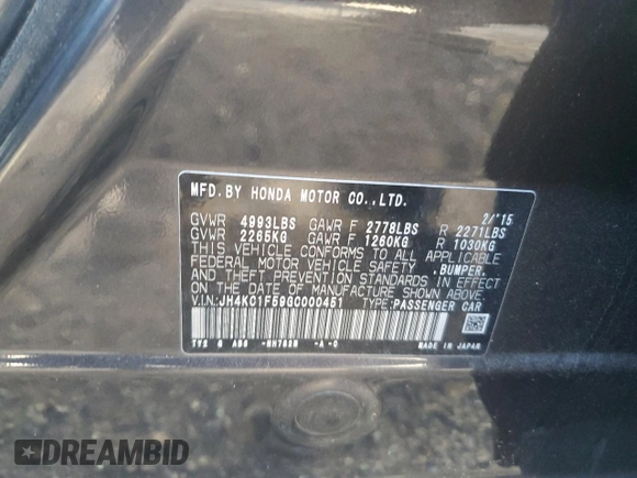 2016 Acura RLX Tech Pkg with VIN JH4KC1F59GC000451, listed as a Copart auction lot 74186364 with 99,716 mi miles and Salvage Title. Bid and sale history available at carsss.com. Image 12.