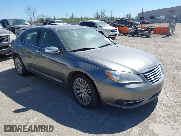 2012 Chrysler 200 Limited with VIN 1C3CCBCB1CN249979, listed as a IAAI auction lot 41838730 with 124,897 mi miles. Bid and sale history available at carsss.com. Image 1.