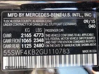 2016 Mercedes-Benz C 300 Luxury with VIN 55SWF4KB2GU110783, listed as a Copart auction lot 55200175 with 137,555 mi miles and Clean Title. Bid and sale history available at carsss.com. Image 12.