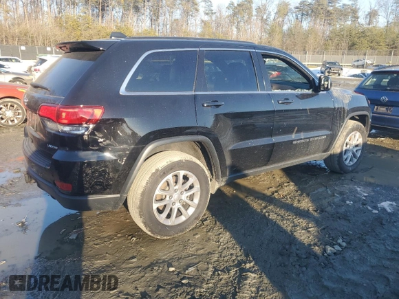2022 Jeep Grand Cherokee WK Laredo X with VIN 1C4RJFAGXNC119635, listed as a Copart auction lot 75948994 with 0 mi miles and Salvage Title. Bid and sale history available at carsss.com. Image 3.