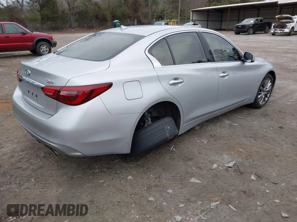 2019 Infiniti Q50 3.0t LUXE with VIN JN1EV7AP1KM519553, listed as a IAAI auction lot 41265684 with 84,120 mi miles. Bid and sale history available at carsss.com. Image 4.