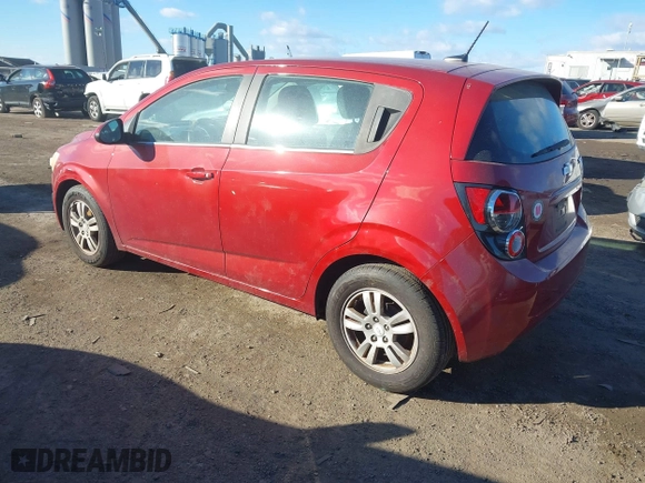 2014 Chevrolet Sonic LT with VIN 1G1JC6SH6E4215294, listed as a IAAI auction lot 41282441 with 107,583 mi miles. Bid and sale history available at carsss.com. Image 3.