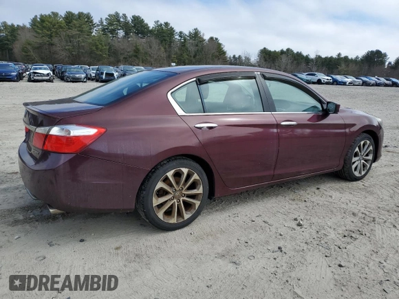 2013 Honda Accord Sport with VIN 1HGCR2F52DA042544, listed as a Copart auction lot 49761335 with 104,193 mi miles and Clean Title. Bid and sale history available at DreamBid. Image 3.