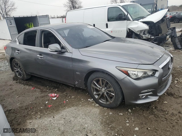 2017 Infiniti Q50 3.0t Premium with VIN JN1EV7AP8HM740429, listed as a Copart auction lot 43349565 with NaN miles and Salvage Title. Bid and sale history available at carsss.com. Image 4.