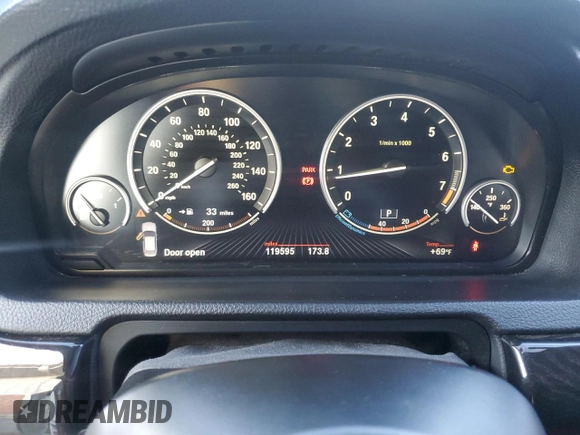 2013 BMW 5 Series with VIN WBASN0C53DDW92624, listed as a Copart auction lot 76351544 with 119,595 mi miles and Non repairable. Bid and sale history available at DreamBid. Image 9.