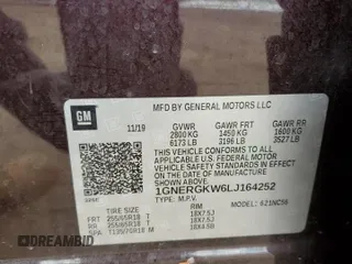 2020 Chevrolet Traverse LT Cloth с VIN 1GNERGKW6LJ164252, выставлен на аукционе Copart как лот 57863095 с пробегом 117 487 миль миль и На запчасти • Non repairable. История ставок и продаж доступна на DreamBid. Изображение 12.