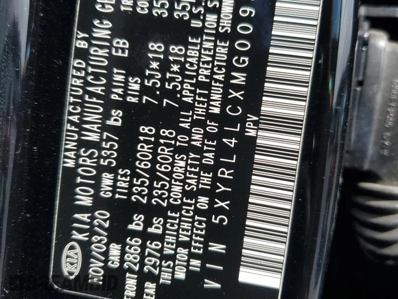 2021 Kia Sorento S with VIN 5XYRL4LCXMG009364, listed as a Copart auction lot 45799705 with 37,641 mi miles and Salvage Title. Bid and sale history available at DreamBid. Image 15.