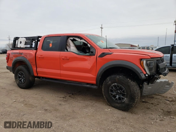 2021 Ford F-150 Raptor with VIN 1FTFW1RG7MFC62731, listed as a Copart auction lot 82672674 with Not Provided miles and Salvage Title. Bid and sale history available at carsss.com. Image 4.