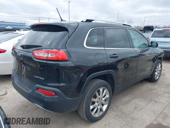 2014 Jeep Cherokee Limited with VIN 1C4PJLDS4EW115066, listed as a IAAI auction lot 41850944 with 125,980 mi miles. Bid and sale history available at carsss.com. Image 4.