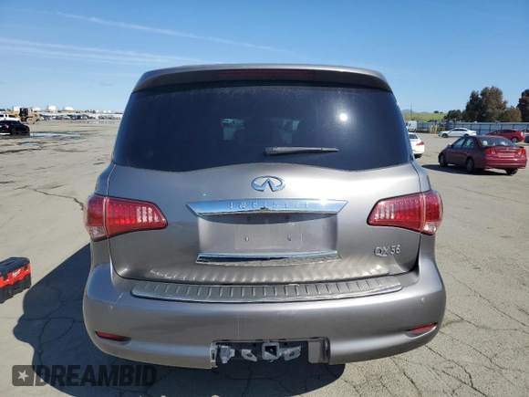 2012 Infiniti QX56 8-passenger with VIN JN8AZ2ND8C9715856, listed as a Copart auction lot 49471125 with 125,346 mi miles and Salvage title. Bid and sale history available at DreamBid. Image 6.