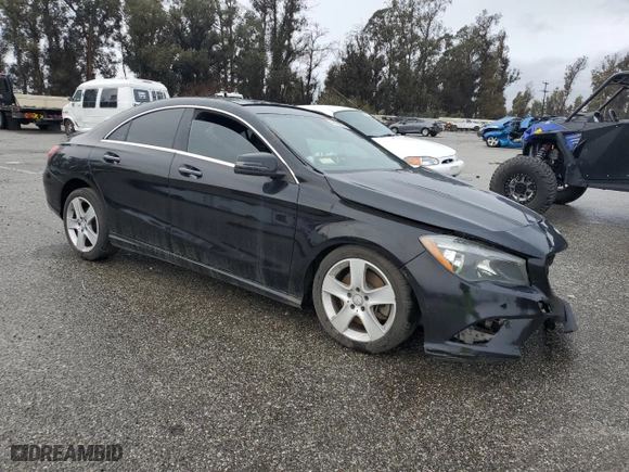 2016 Mercedes-Benz CLA with VIN WDDSJ4EB5GN336821, listed as a Copart auction lot 44368805 with 0 mi miles and Salvage Title. Bid and sale history available at carsss.com. Image 4.