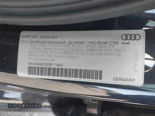2015 Audi A6 3.0T Prestige with VIN WAUHGAFC3FN011654, listed as a IAAI auction lot 42104153 with 166,719 mi miles. Bid and sale history available at carsss.com. Image 9.