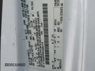 2012 Ford Econoline Cargo Recreational with VIN 1FTNE2EW2CDA60178, listed as a Copart auction lot 44402045 with Not Provided miles and Salvage Title. Bid and sale history available at carsss.com. Image 12.