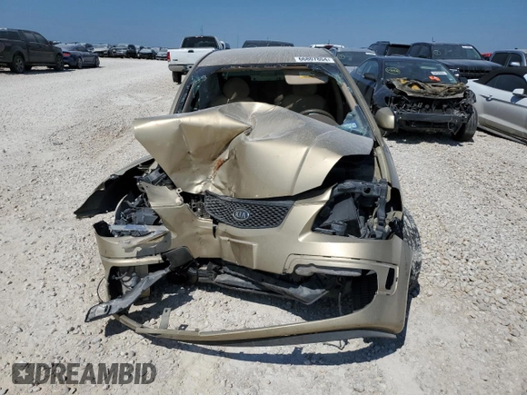 2008 Kia Rio LX with VIN KNADE123586383830, listed as a Copart auction lot 66807804 with 236,377 mi miles and Salvage Title. Bid and sale history available at DreamBid. Image 5.