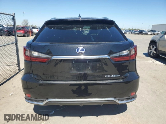 2020 Lexus RX with VIN 2T2HGMDA7LC053163, listed as a Copart auction lot 50208585 with 50,652 mi miles and Salvage Title. Bid and sale history available at carsss.com. Image 6.