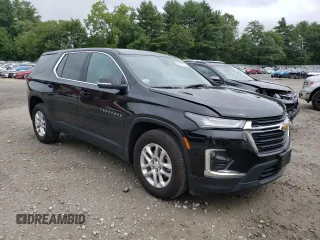 2023 Chevrolet Traverse LS with VIN 1GNEVFKW6PJ182195, listed as a Copart auction lot 66837634 with 26,560 mi miles and Salvage Title. Bid and sale history available at carsss.com. Image 4.