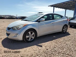 2013 Hyundai Elantra Limited with VIN 5NPDH4AE6DH225043, listed as a Copart auction lot 52006435 with 127,169 mi miles and Salvage Title. Bid and sale history available at DreamBid. Image 1.