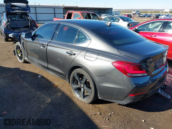 2019 Genesis G70 Advanced z VIN KMTG44LA6KU026842, wystawiony jako IAAI lot #41287135 z przebiegiem 124 608 mil mil oraz . Historia ofert i sprzedaży dostępna na DreamBid. Obrazek 3.