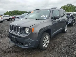 2018 Jeep Renegade Altitude with VIN ZACCJBBB4JPJ11485, listed as a Copart auction lot 58514105 with 91,592 mi miles and Salvage title. Bid and sale history available at DreamBid. Image 1.