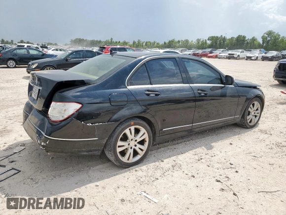 2009 Mercedes-Benz C 300 Sport with VIN WDDGF54X79F266942, listed as a Copart auction lot 61932745 with 190,447 mi miles and Salvage title. Bid and sale history available at DreamBid. Image 3.