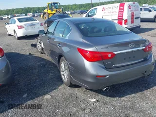 2014 Infiniti Q50 Sport with VIN JN1BV7AR3EM705555, listed as a IAAI auction lot 42221829 with 61,623 mi miles and . Bid and sale history available at DreamBid. Image 3.