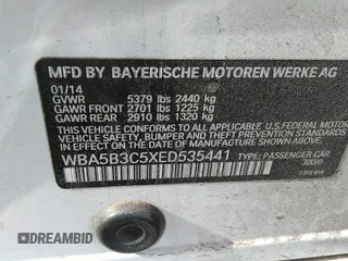 2014 BMW 5 Series 535i xDrive with VIN WBA5B3C5XED535441, listed as a IAAI auction lot 41622013 with 132,024 mi miles and . Bid and sale history available at carsss.com. Image 9.