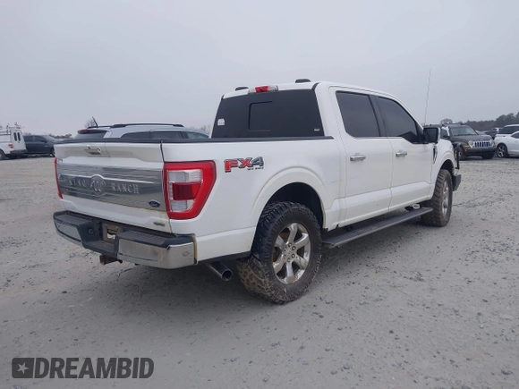 2021 Ford F-150 XL with VIN 1FTFW1E83MFA40301, listed as a IAAI auction lot 41542719 with 132,629 mi miles. Bid and sale history available at carsss.com. Image 4.