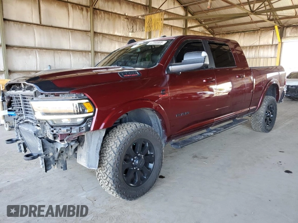 2019 Ram 2500 Laramie with VIN 3C6UR5NL3KG706893, listed as a Copart auction lot 52368885 with 90,928 mi miles and Salvage title. Bid and sale history available at DreamBid. Image 1.