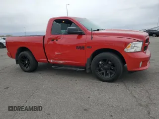 2017 Ram 1500 Express with VIN 3C6JR6AT9HG745754, listed as a Copart auction lot 47982095 with 56,973 mi miles and Salvage title. Bid and sale history available at DreamBid. Image 4.
