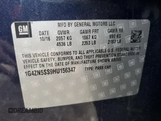 2017 Buick LaCrosse Preferred with VIN 1G4ZN5SS9HU156347, listed as a Copart auction lot 72118654 with 152,869 mi miles and Salvage Title. Bid and sale history available at carsss.com. Image 12.